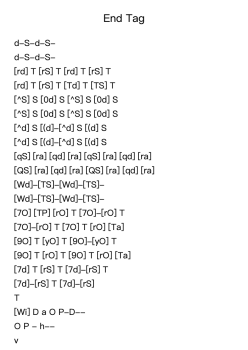 VII. End Tag