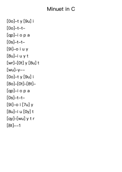 Minuet in C