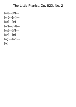 The Little Pianist, Op. 823, No. 2