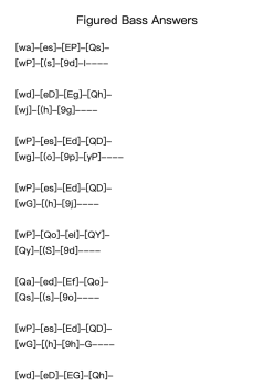 Figured Bass Answers