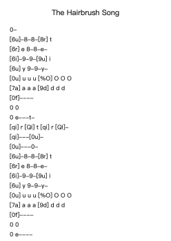 The Hairbrush Song