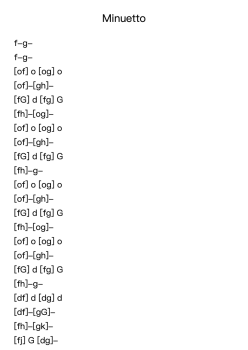 No. 14 Minuetto from 24 Short and Easy Pieces