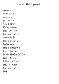 Level 1 B-Liuyuan Li