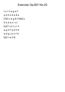 Exercise Op. 821 No. 20