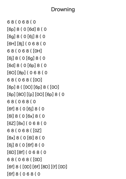 "Drowning" Op. 1 No. 5