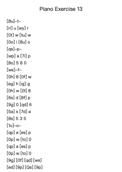 Piano Exercise 13