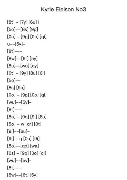 Kyrie Eleison No3