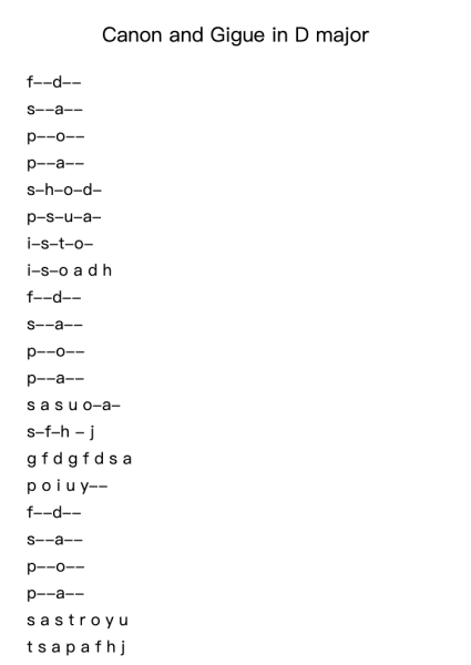 Canon and Gigue in D Major, P.37