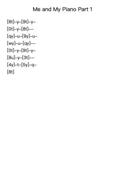 Me and my Piano Part 1