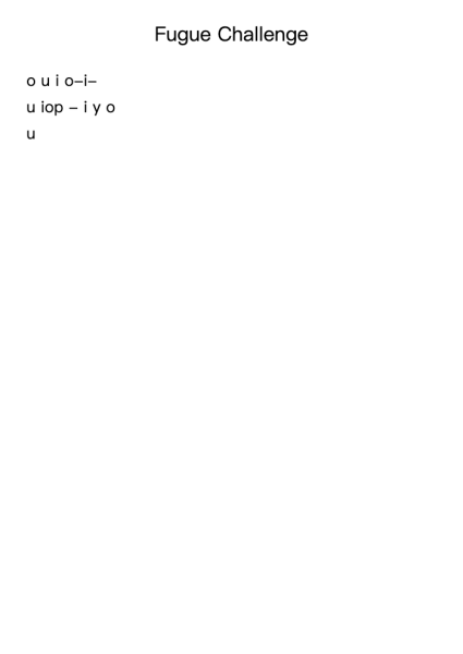 Fugue Challenge