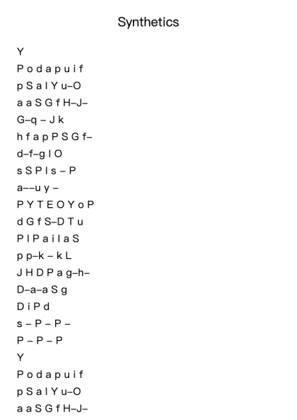 Synthetics