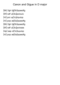 Canon and Gigue in D Major, P.37