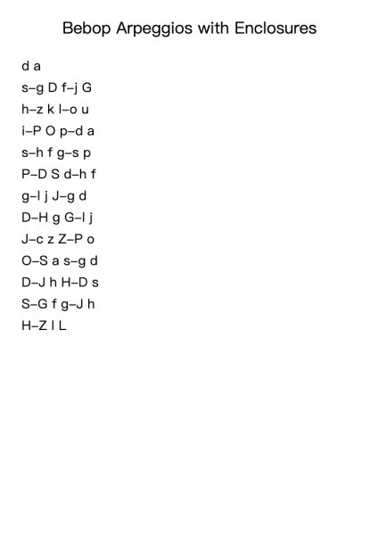 Bebop Arpeggios with Enclosures
