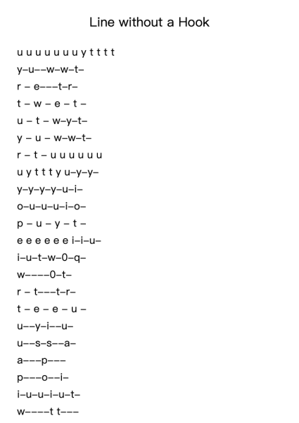 Line without a Hook