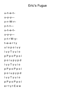 Eric's Fugue