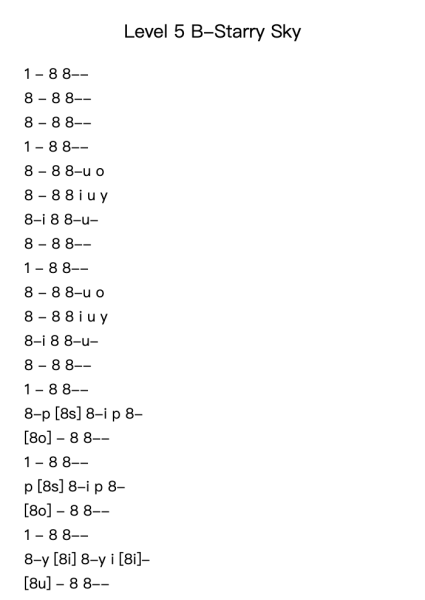Level 5 B-Starry Sky