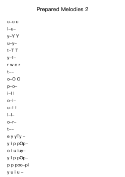 Prepared Melodies 2