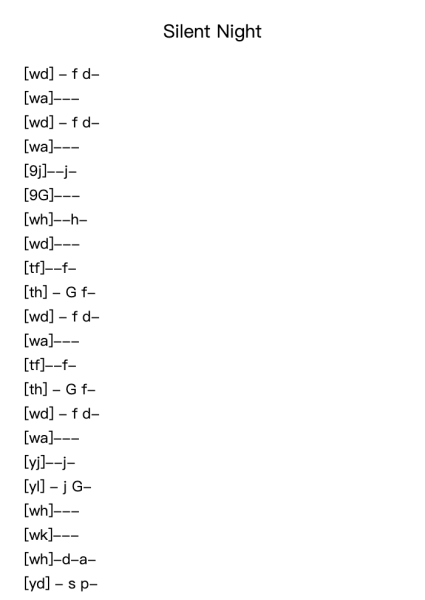 Silent Night in G Major