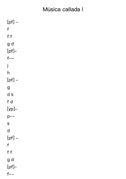 Música Callada I