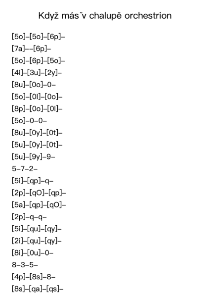 Když máš v chalupě orchestrion