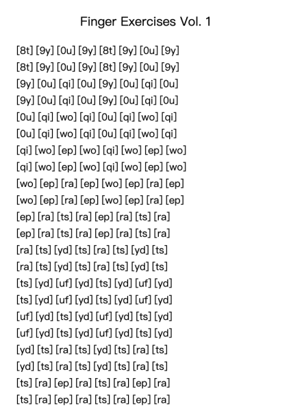 Finger Exercises Vol. 1 - Ex. 3