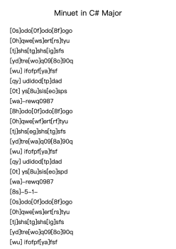 Minuet in C# Major