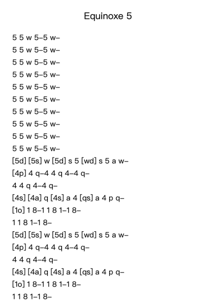 Equinoxe 5