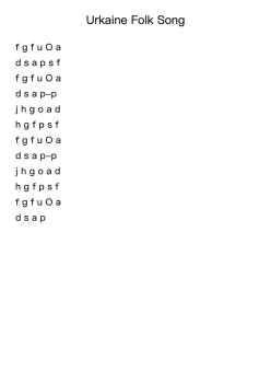 Urkaine Folk song
