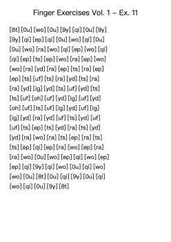 Finger Exercises Vol. 1 - Ex. 11