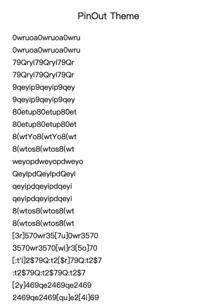 PinOut Theme