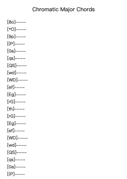 Chromatic Major Chords