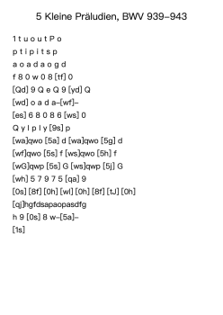 5 Kleine Präludien, BWV 939-943