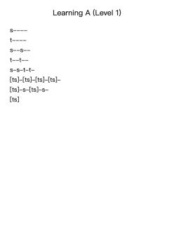Learning A (Level 1)