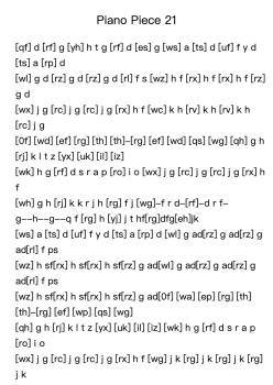 Piano Piece No. 21
