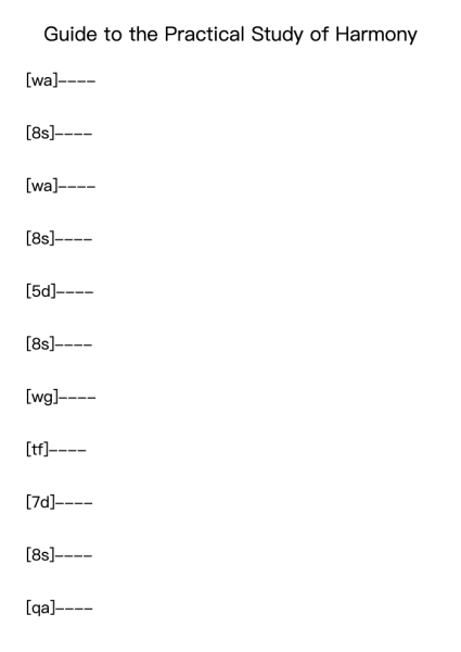 Guide to the Practical Study of Harmony