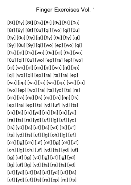 Finger Exercises Vol. 1 - Ex. 8