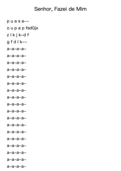 Senhor, Fazei de Mim