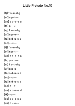 Little Prelude No.10