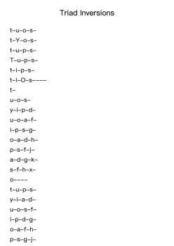 Triad Inversions
