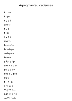 Arpeggianted cadences