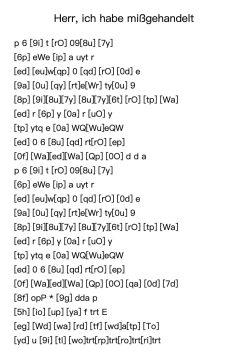 Herr, ich habe mißgehandelt - Veränderung im 4 doppelten Contrapunct der Octave