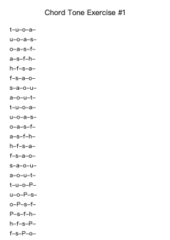 Chord Tone Exercise #1