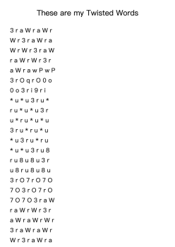 These are my Twisted Words