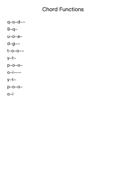 Chord Functions – Common Tones Analysis