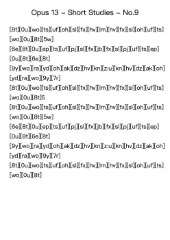 Opus 13 - Short Studies No. 9
