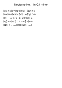 Nocturne No. 1 in C# Minor