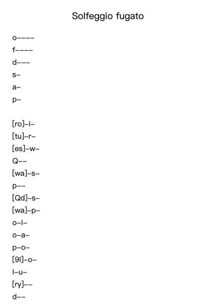 Solfeggio fugato
