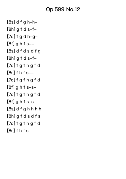 Op. 599, No. 12