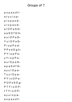 Groups of 7