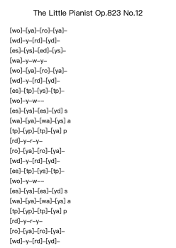 The Little Pianist Op.823 No.12